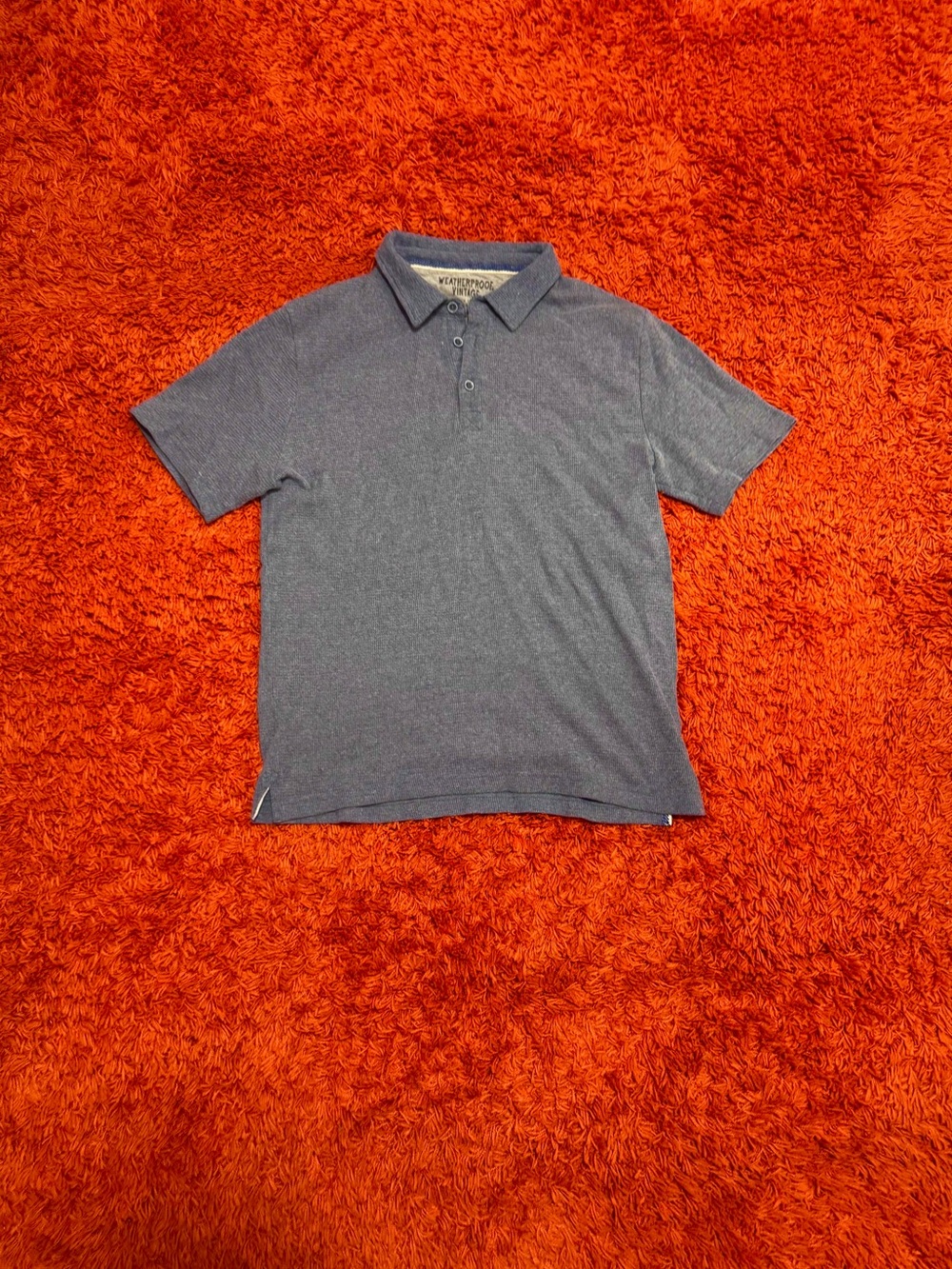 Men's Heather Navy Polo Shirt with Classic Collar